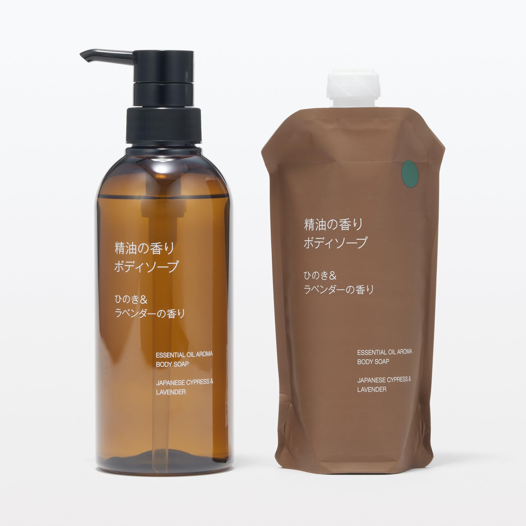 【無印良品/セット販売】精油の香り ひのき＆ラベンダーの香り Amazon | 無印良品 精油の香り ボディソープ ひのき&ラベンダーの香り